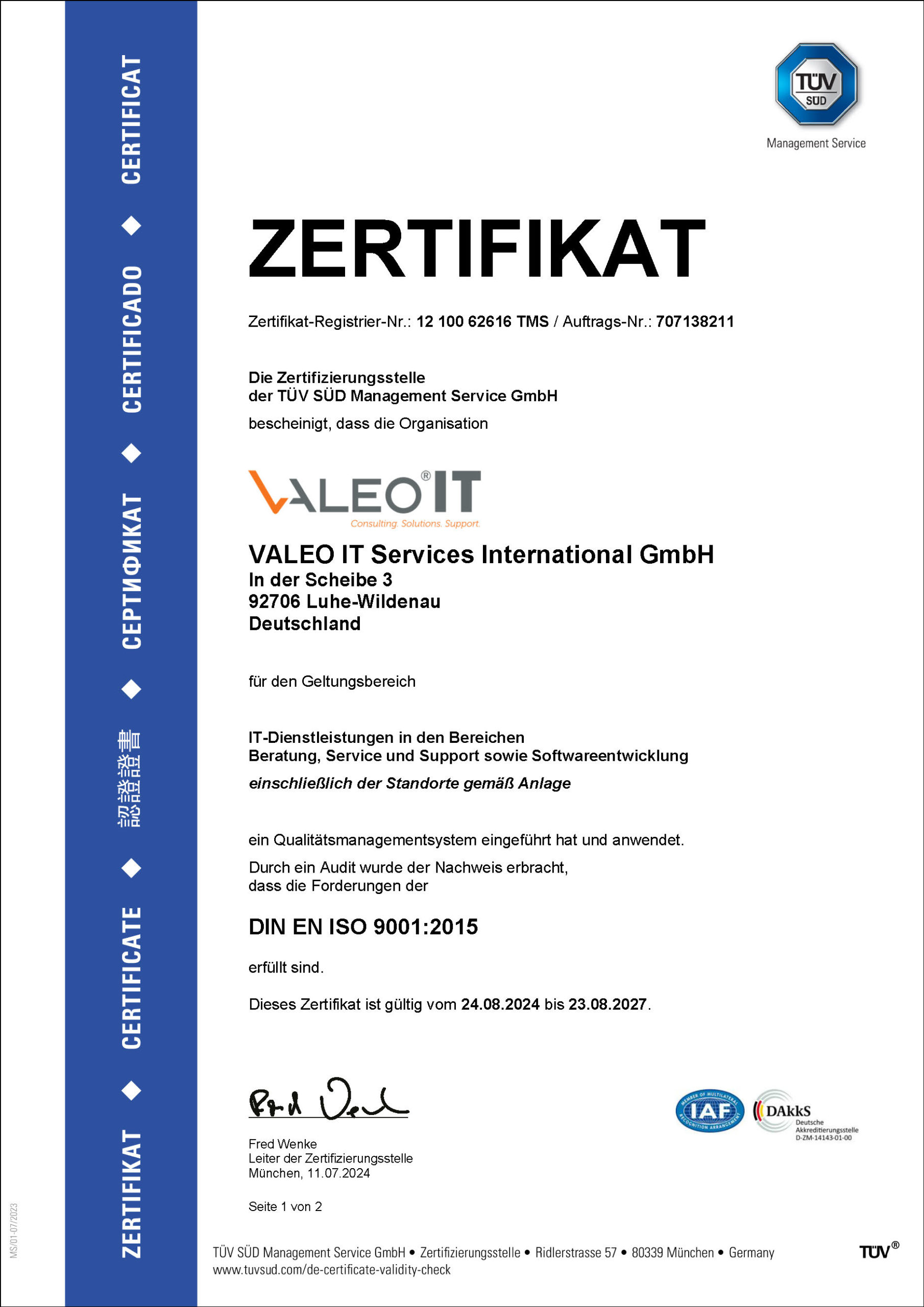 iso9001 2015 certificate scaled | VALEO IT Services International